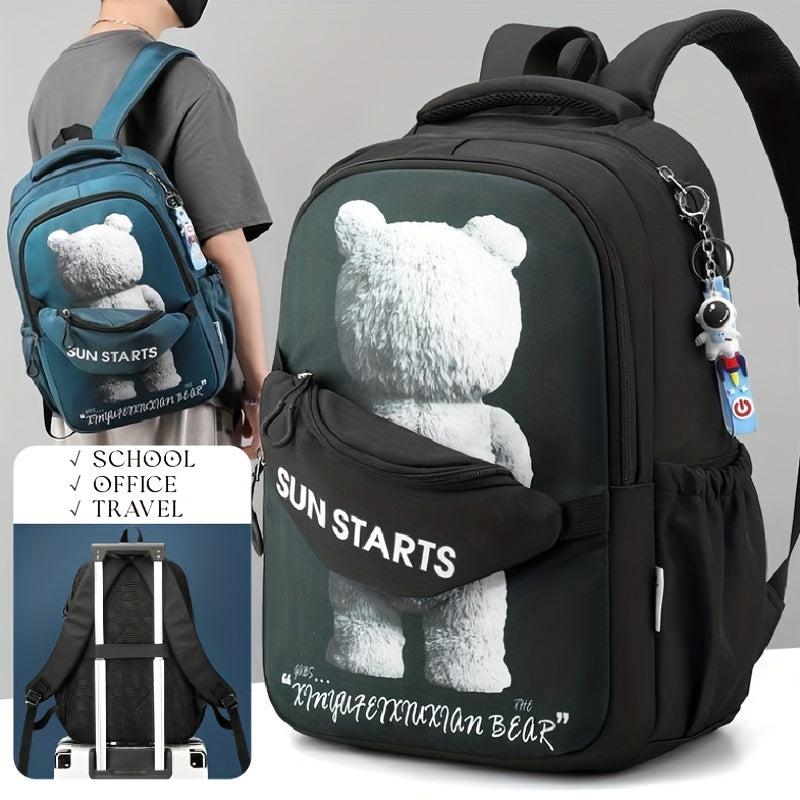 Creative Bear Student School Bag Casual Large Capacity Backpack
