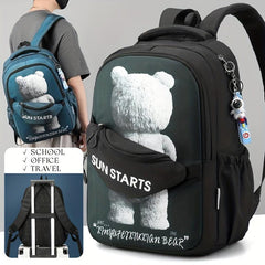 Creative Bear Student School Bag Casual Large Capacity Backpack