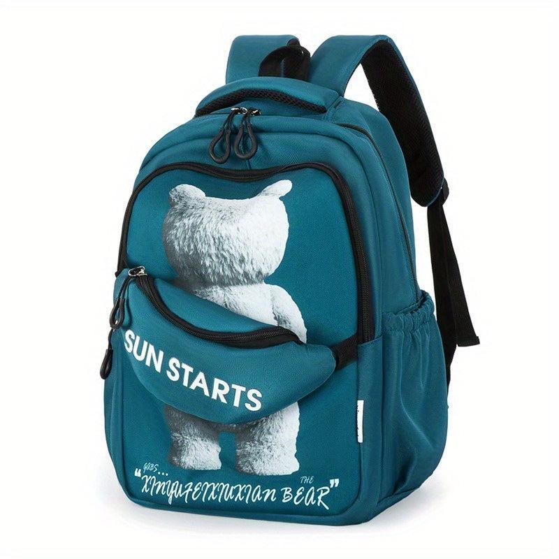 Creative Bear Student School Bag Casual Large Capacity Backpack