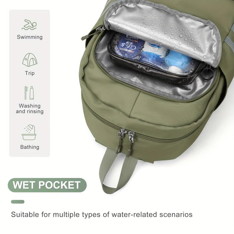 Sports Backpack with Shoes Compartment & Wet Pocket