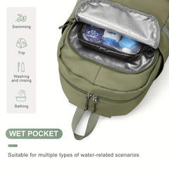 Sports Backpack with Shoes Compartment & Wet Pocket