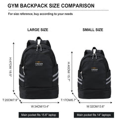 Sports Backpack with Shoes Compartment & Wet Pocket