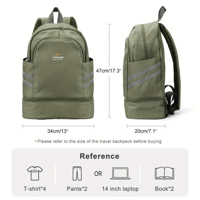 Sports Backpack with Shoes Compartment & Wet Pocket
