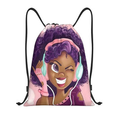 Personality Printed Drawstring Bag Street Style Drawstring Bag