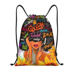 Personality Printed Drawstring Bag Street Style Drawstring Bag