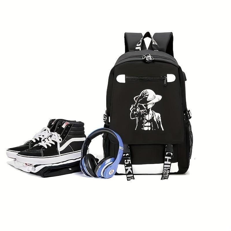 Casual Cartoon Luminous Backpack Large Capacity Oxford Cloth Backpack