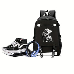 Casual Cartoon Luminous Backpack Large Capacity Oxford Cloth Backpack