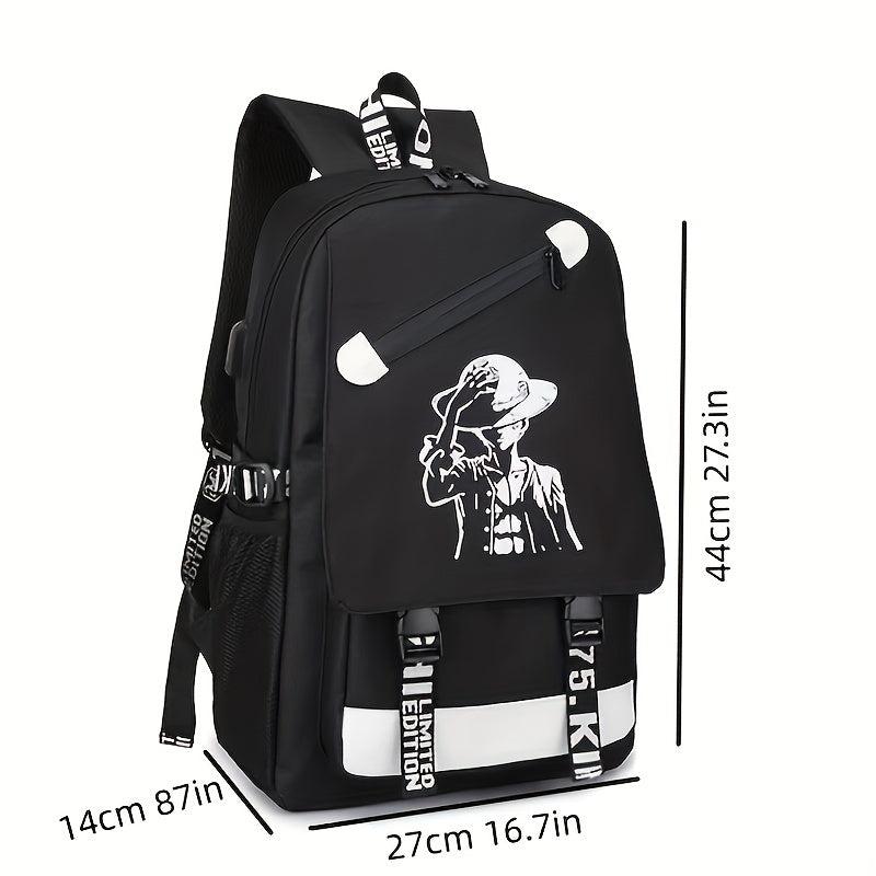 Casual Cartoon Luminous Backpack Large Capacity Oxford Cloth Backpack