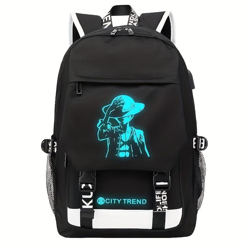 Casual Cartoon Luminous Backpack Large Capacity Oxford Cloth Backpack