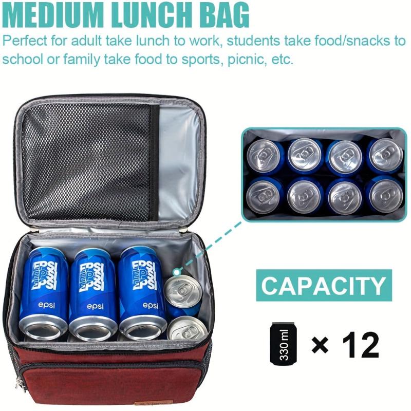 Reusable Lunch Box For Office Work School Picnic Beach Tote Bag