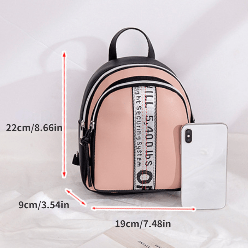 Personality Letter Pattern Backpack Travel Versatile Small Bag