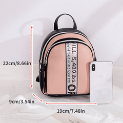 Personality Letter Pattern Backpack Travel Versatile Small Bag