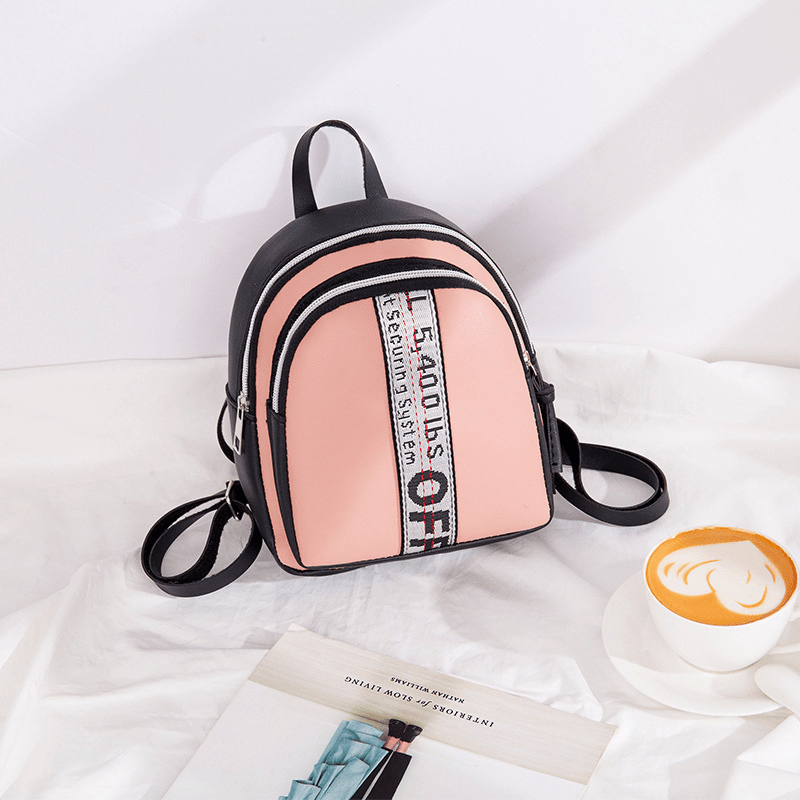 Personality Letter Pattern Backpack Travel Versatile Small Bag