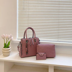 3pcs Crossbody Bag Handbag Coin Purse Set Women's Bags Embossed Pattern