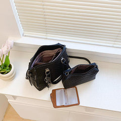 3pcs Crossbody Bag Handbag Coin Purse Set Women's Bags Embossed Pattern