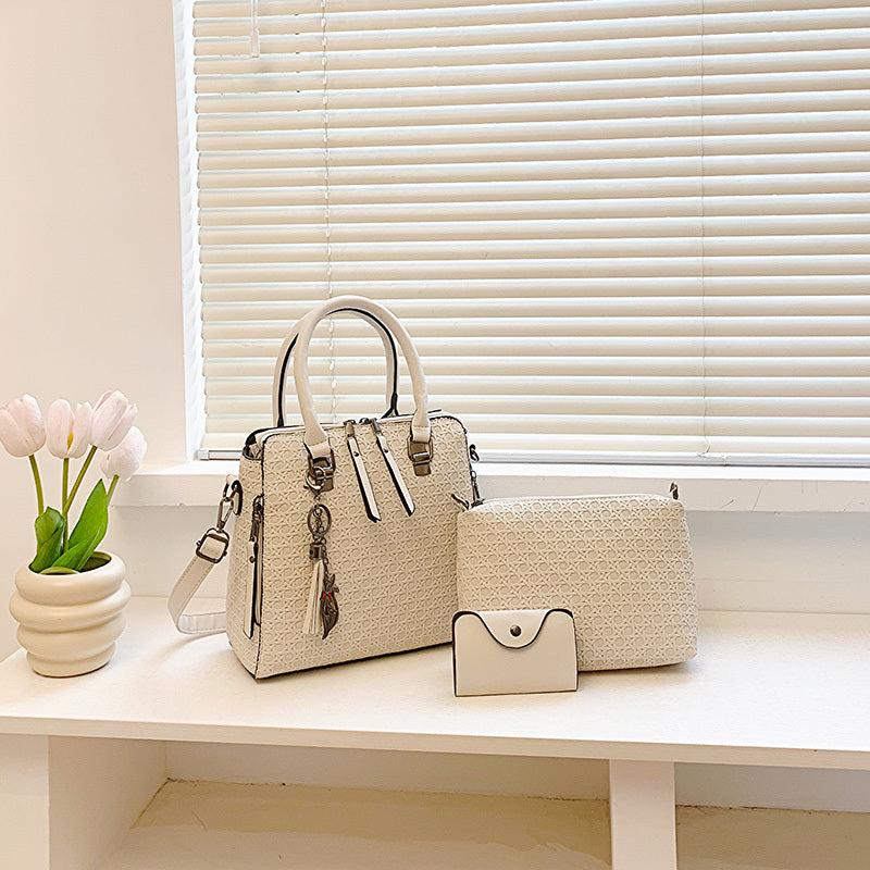 3pcs Crossbody Bag Handbag Coin Purse Set Women's Bags Embossed Pattern