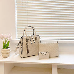 3pcs Crossbody Bag Handbag Coin Purse Set Women's Bags Embossed Pattern