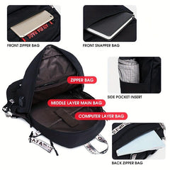 Soft Travel Backpack Waterproof Sports Backpack USB Charging Port