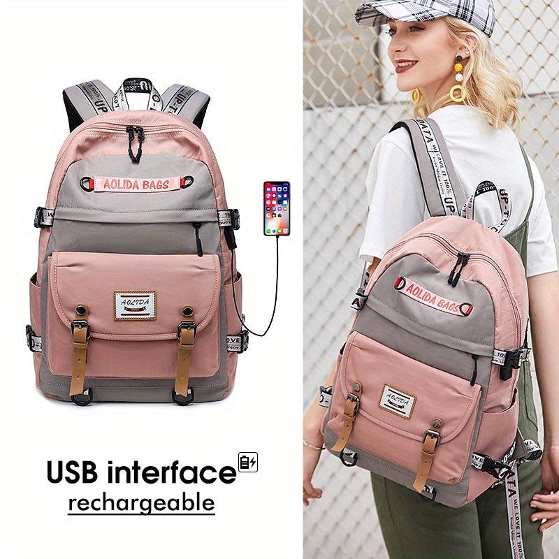 Soft Travel Backpack Waterproof Sports Backpack USB Charging Port
