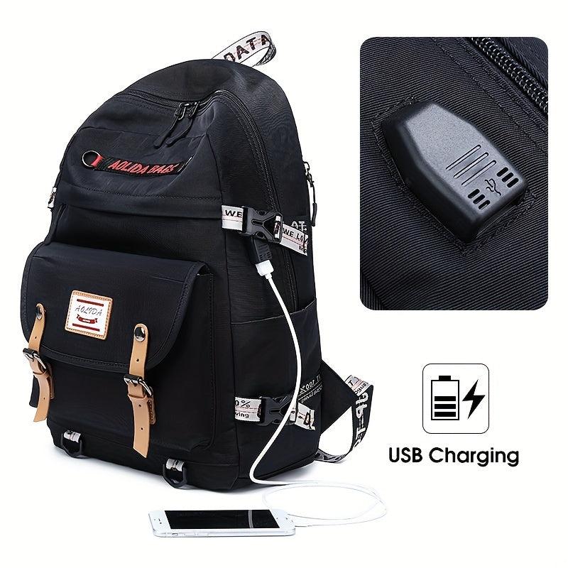 Soft Travel Backpack Waterproof Sports Backpack USB Charging Port