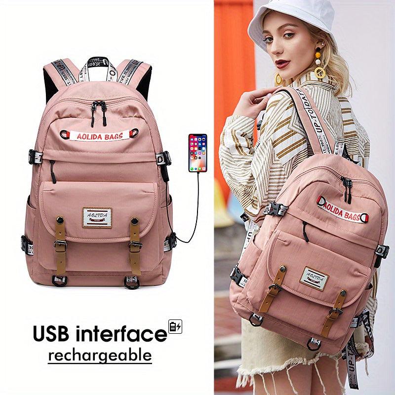 Soft Travel Backpack Waterproof Sports Backpack USB Charging Port
