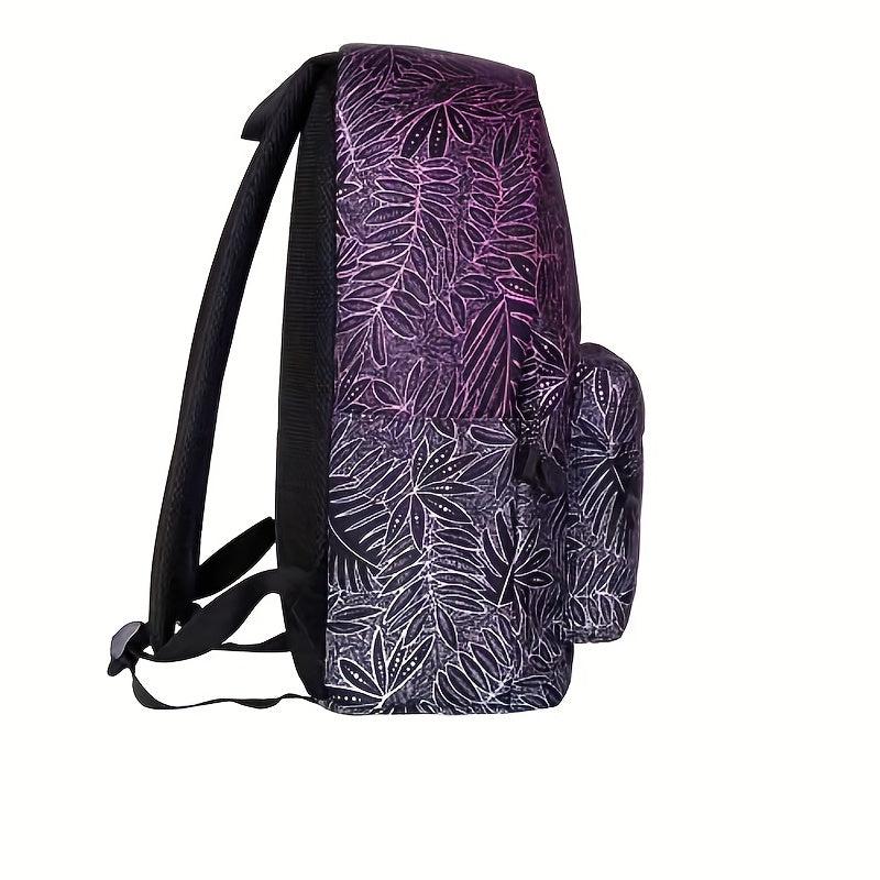 Tropical Rainforest Print Backpack Large Capacity