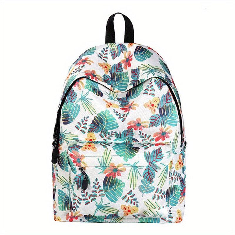Tropical Rainforest Print Backpack Large Capacity