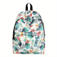 Tropical Rainforest Print Backpack Large Capacity