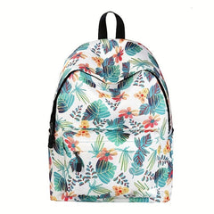 Tropical Rainforest Print Backpack Large Capacity