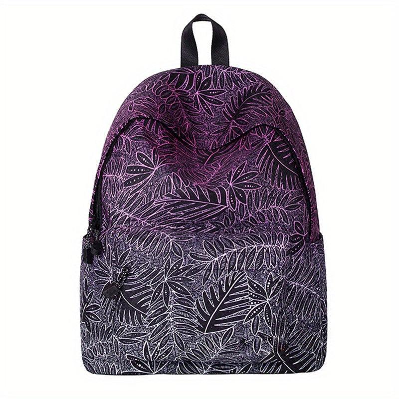 Tropical Rainforest Print Backpack Large Capacity