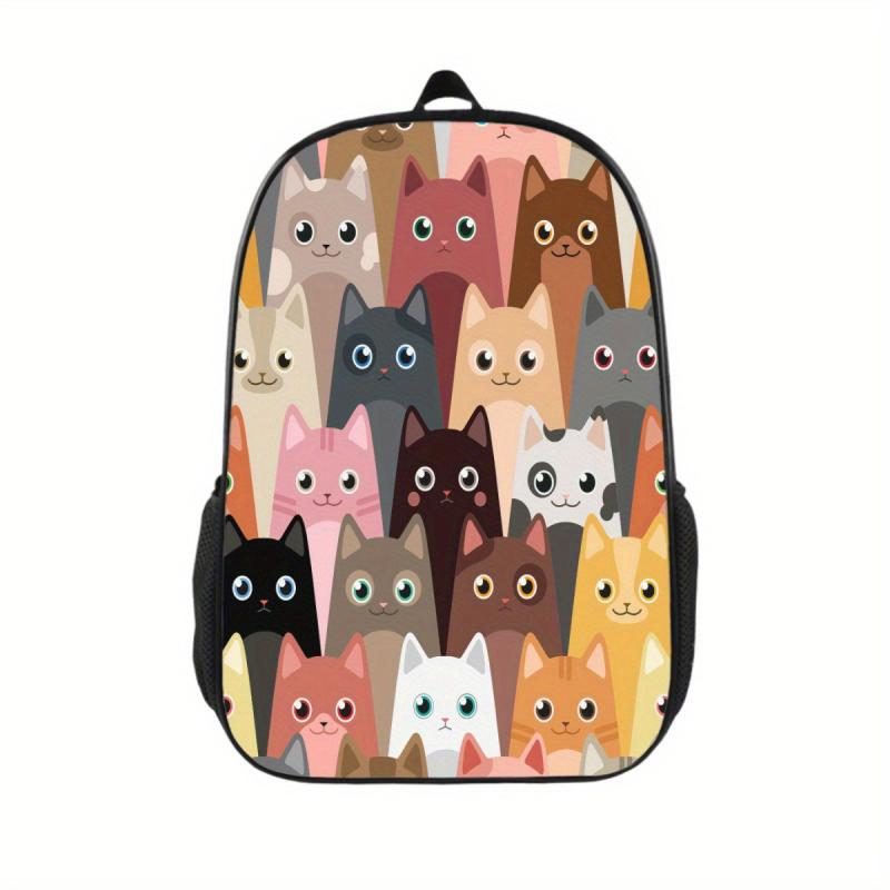 Wolf Puppy Kitten Pattern 3D Print Backpack Lightweight Outdoor Backpack