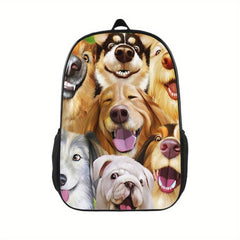 Wolf Puppy Kitten Pattern 3D Print Backpack Lightweight Outdoor Backpack