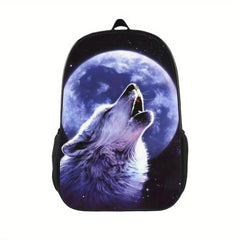 Wolf Puppy Kitten Pattern 3D Print Backpack Lightweight Outdoor Backpack