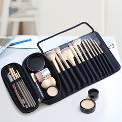Makeup Bag Women's Cosmetic Brush Bag Travel Organizer Makeup Brushes Fold Tools
