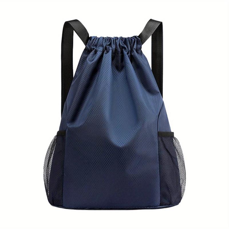 Solid Drawstring Bag Lightweight Travel Backpack Casual Commute Bag