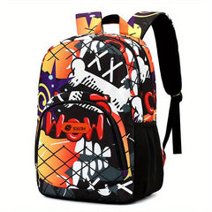 Kids Graffiti Backpack Large Capacity School Bag