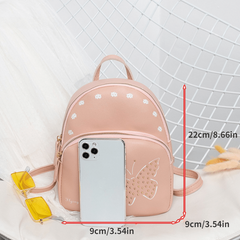 Butterfly Floral Printing Backpack Double Layer Small Backpack