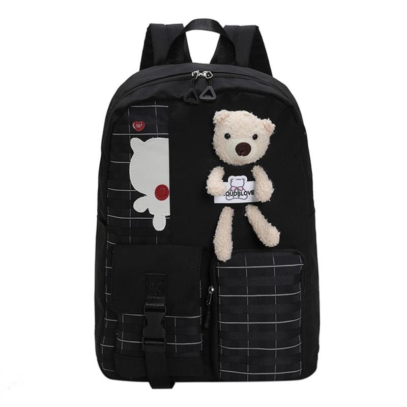 Bear College Student Rucksack Lattice School Backpack