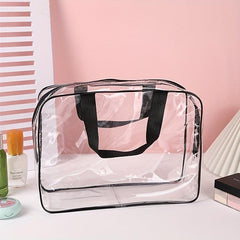 Clear PVC Beach Bag Makeup Toiletry Travel Storage Waterproof