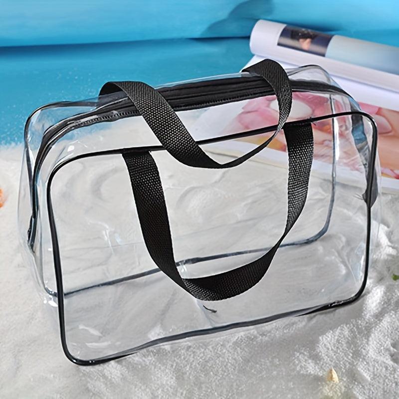 Clear PVC Beach Bag Makeup Toiletry Travel Storage Waterproof