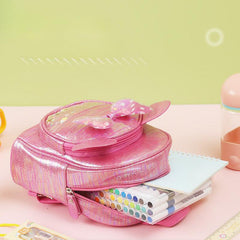 Colorful Sequin Girls Backpack Transparent Polka Dot Bow for Children