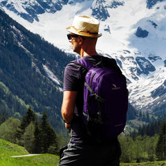 Purple Foldable Backpack Lightweight Travel Bag