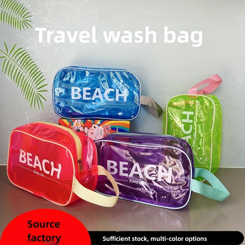 Transparent Waterproof Wash Bag Portable Travel Pvc Makeup Supplies Storage Bag