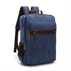 Canvas Backpack Student Double Shoulder Bag Lightweight Schoolbag