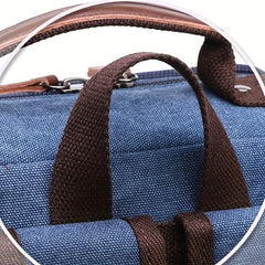 Canvas Backpack Student Double Shoulder Bag Lightweight Schoolbag