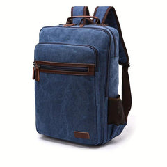 Canvas Backpack Student Double Shoulder Bag Lightweight Schoolbag
