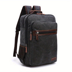 Canvas Backpack Student Double Shoulder Bag Lightweight Schoolbag