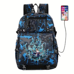 Casual Travel Backpack Canvas Bag With USB Charging