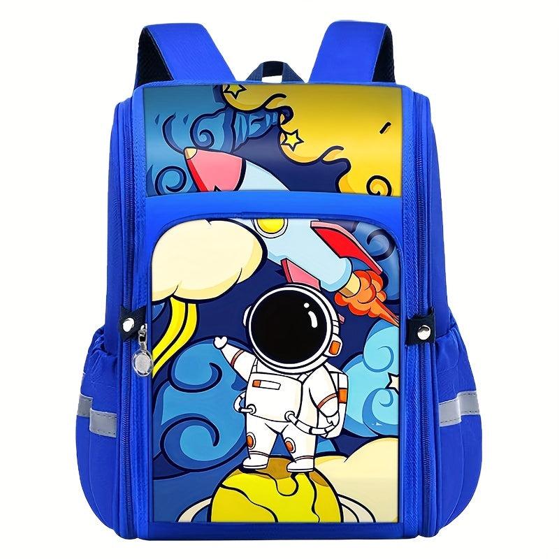 Cartoon Rocket Astronaut Backpack School Bag Travel Outdoor Sports Birthday Gift