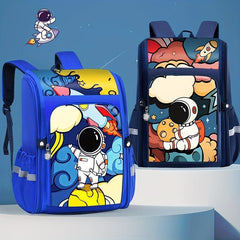 Cartoon Rocket Astronaut Backpack School Bag Travel Outdoor Sports Birthday Gift